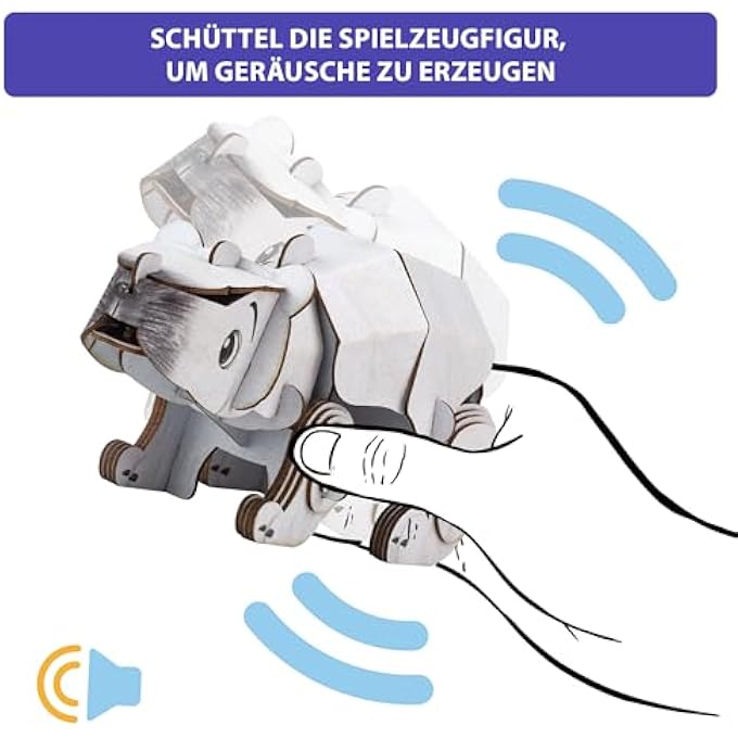 BUILD 'N' SOUND 3D PUZZLE POLAR BEAR | INTERACTIVE DIY PUZZLE WITH SOUND EFFECTS | FUN & EDUCATIONAL TOY FOR KIDS | STEM LEARNING ACTIVITY - Image 3